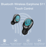 HIFI WATERPROOF TOUCH CONTROL HEADSET - BLUETOOTH 5.0 EARPHONES WIRELESS EARBUDS WITH POWER BOX FOR SWIMMERS SPORTS/GAMES