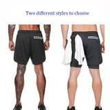 2 In 1 Men Athletic Shorts