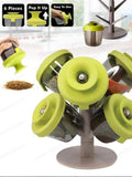 6 Jars Spice Rack