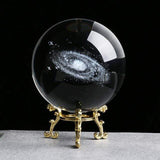 Uptown Vibez 8cm gold base1 Solar System Crystal Ball