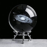 Uptown Vibez 8cm silver base1 Solar System Crystal Ball