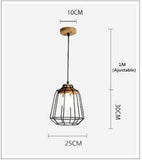Uptown Vibez B Type LED 7W / warm Light Nordic Iron Hanging Cage Lamp