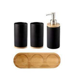 Uptown Vibez Bamboo Lux Bathroom Accessories Set