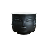 Uptown Vibez Black Ceramic Face Pots