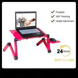 Adjustable Aluminium Foldable Portable Laptop Tray