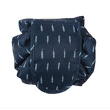 Uptown Vibez dark blue feather Portable Cosmetic Bag