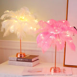 Uptown Vibez Feather Shade LED Desk Lamp
