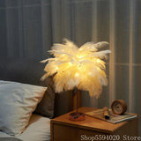 Uptown Vibez Feather Shade LED Desk Lamp