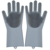 Uptown Vibez Gray 2 in 1 Silicon Dish Scrubber Gloves