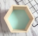 Uptown Vibez Green Hexagonal Shel Beatrix Nordic Wooden Shelf