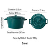 Uptown Vibez Green Nordic Style Bowl with Lid