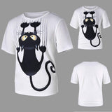 Men's Cat Pattern Print T-Shirt