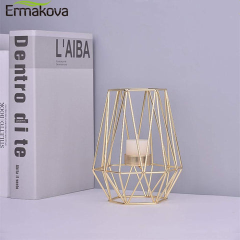 Uptown Vibez Modern Geomatric Cage Candle Holder