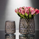 Uptown Vibez Nordic Geometrical Design Glass Vase