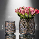 Uptown Vibez Nordic Geometrical Design Glass Vase