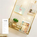 Uptown Vibez Nordic Style Gold Grid Photo Display
