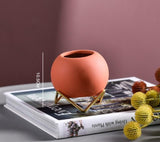 Uptown Vibez Orange Ceramic Small Flower Pot