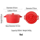 Uptown Vibez Red Nordic Style Bowl with Lid