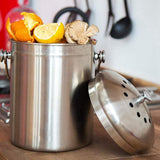 Stainless Steel Compost Bin for Kitchen Countertop