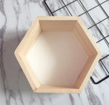 Uptown Vibez White Hexagonal Shel Beatrix Nordic Wooden Shelf