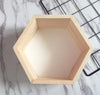 Uptown Vibez White Hexagonal Shel Beatrix Nordic Wooden Shelf