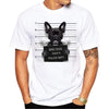 Men Pug Dog Police Dept Printed T-shirt