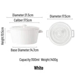 Uptown Vibez White Nordic Style Bowl with Lid