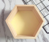 Uptown Vibez Yellow Hexagonal She Beatrix Nordic Wooden Shelf